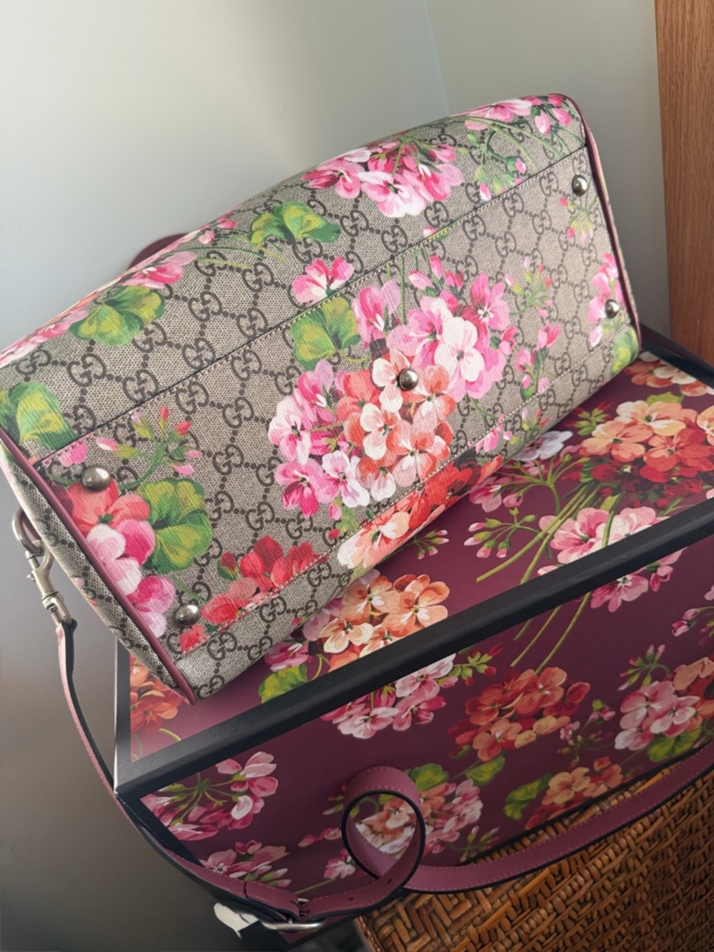 AUTHENTIC 🌸GUCCI™️ Blooms🌸 BOSTON bag👜 - Picture 6 of 14